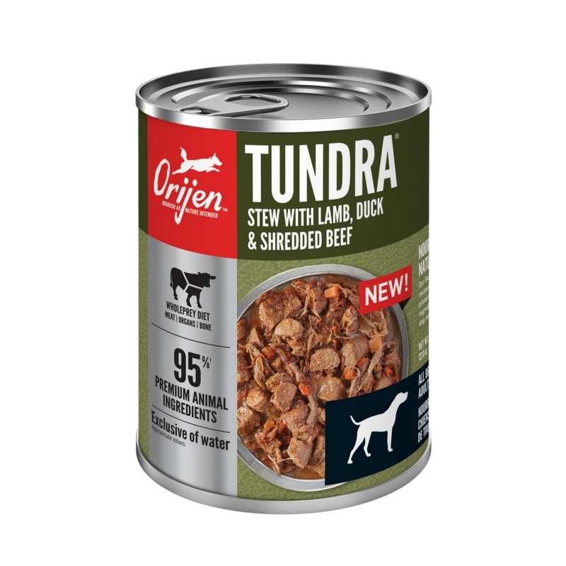 Orijen Premium Tundra Stew Recipe with Shredded Beef, Duck & Lamb Canned Dog Food