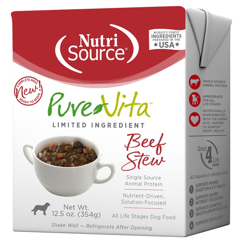 PureVita Beef Stew Tetra Pak Wet Dog Food