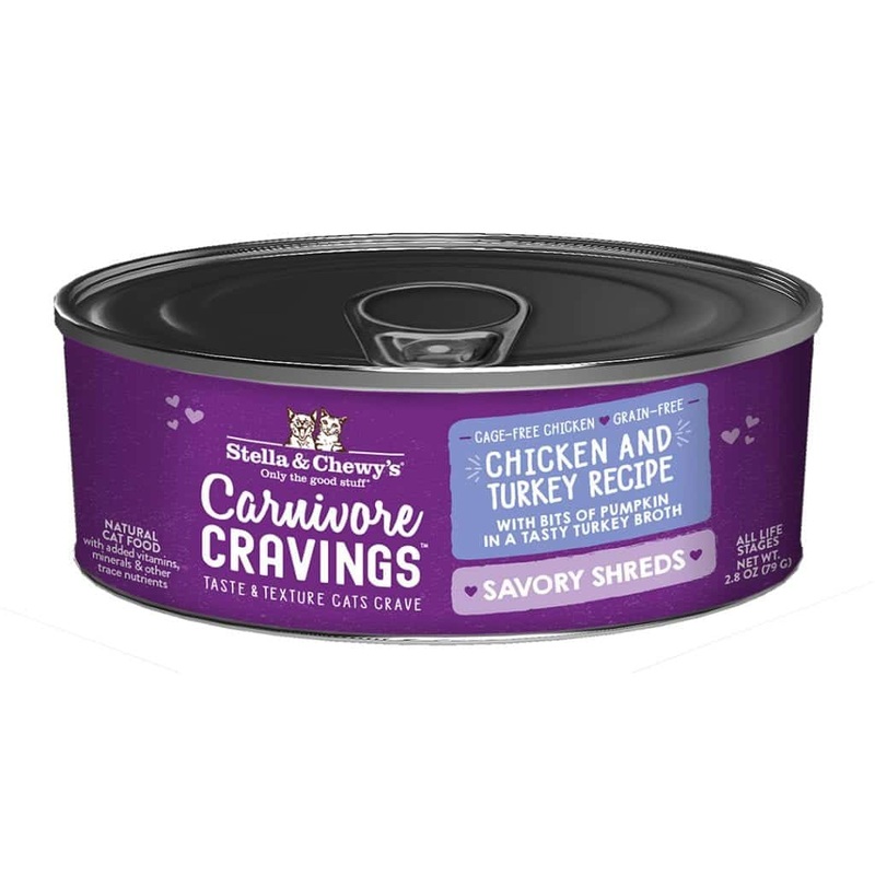 Stella & Chewy’s Carnivore Cravings Chicken & Turkey Shreds Canned Cat Food