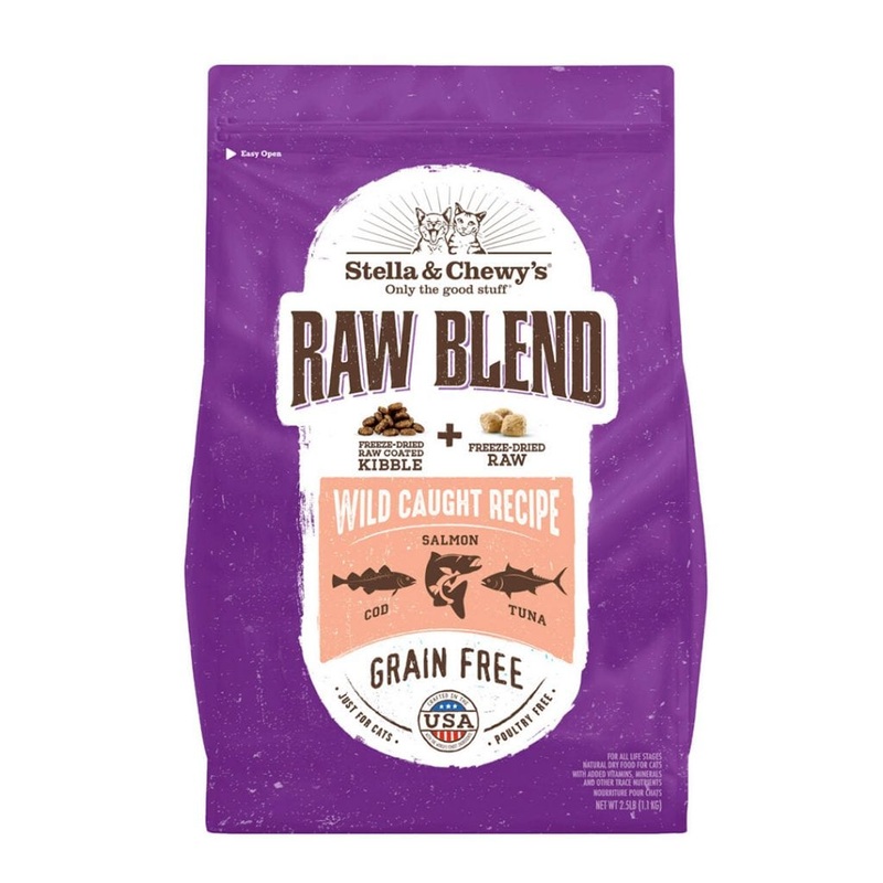 Stella & Chewy’s Raw Blend Kibble Wild-Caught Salmon Recipe Dry Cat Food