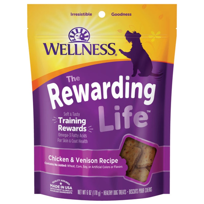 Wellness Natural Grain Free Rewarding Life Soft Chicken and Venison Recipe Dog Treats