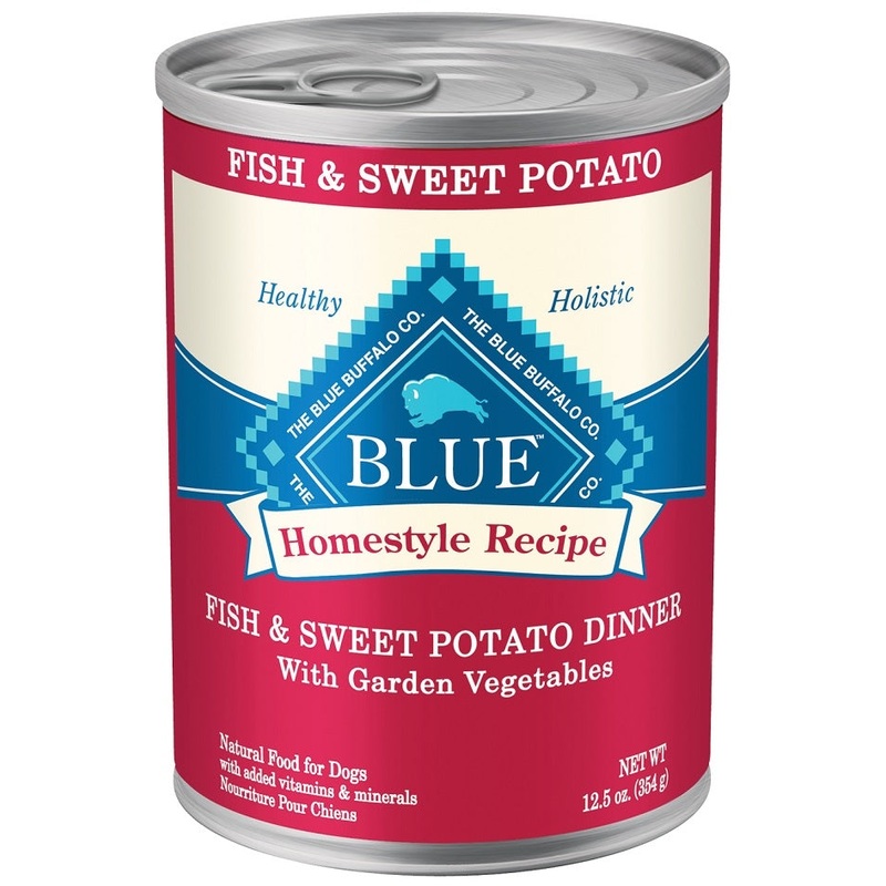 Blue Buffalo Homestyle Recipe Fish and Sweet Potato Dinner with Garden Vegetables Canned Dog Food