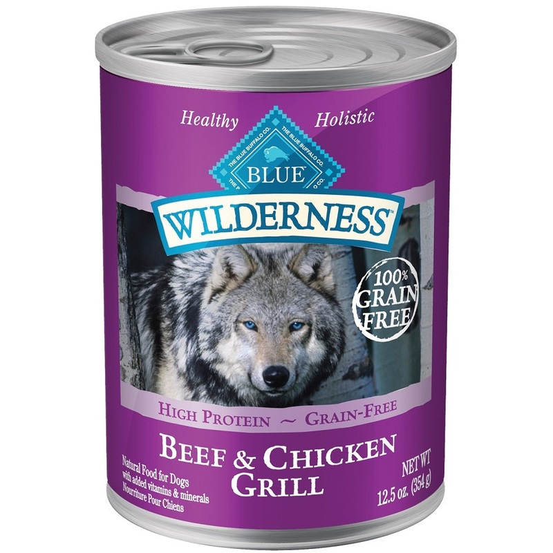 Blue Buffalo Wilderness Grain Free Beef and Chicken Canned Dog Food