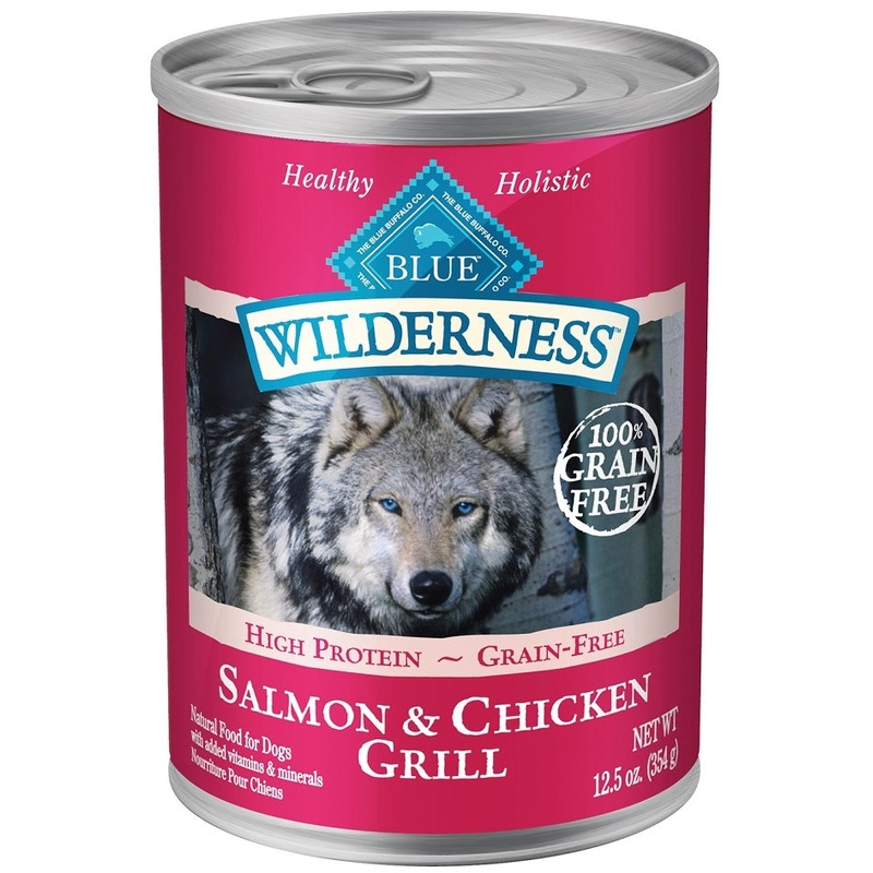 Blue Buffalo Wilderness Grain Free Salmon and Chicken Grill Canned Dog Food