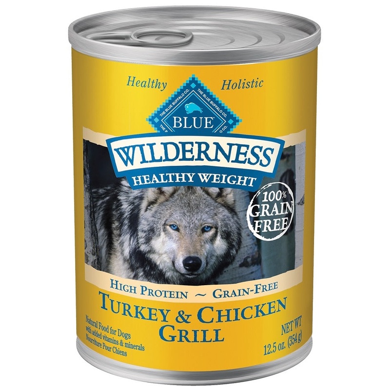 Blue Buffalo Wilderness Healthy Weight Grain Free Turkey and Chicken Grill Adult Canned Dog Food