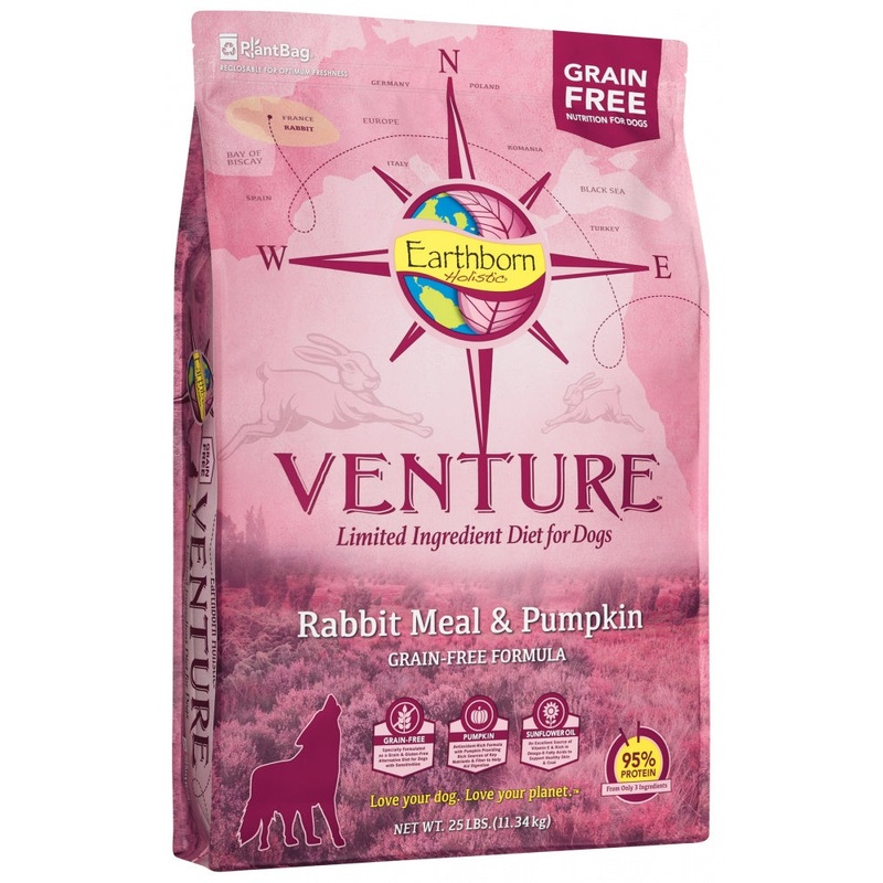 Earthborn Holistic Venture Grain Free Rabbit Meal and Pumpkin Dry Dog Food
