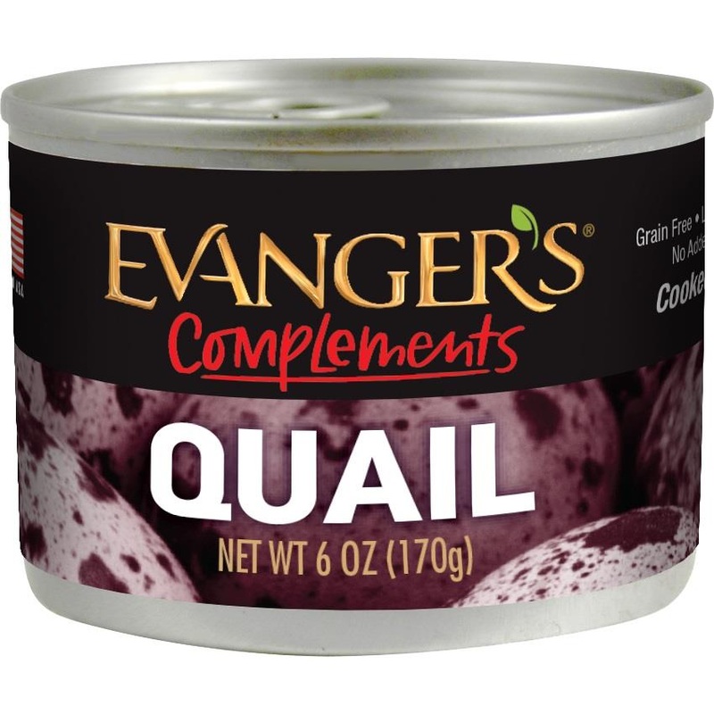 Evanger’s Complements Grain Free Quail Canned Food for Dogs and Cats
