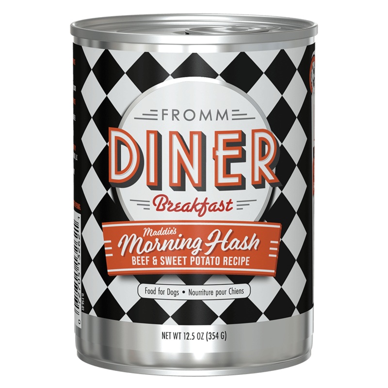 Fromm Diner Breakfast Maddies Morning Hash Beef & Sweet Potato Recipe Canned Dog Food