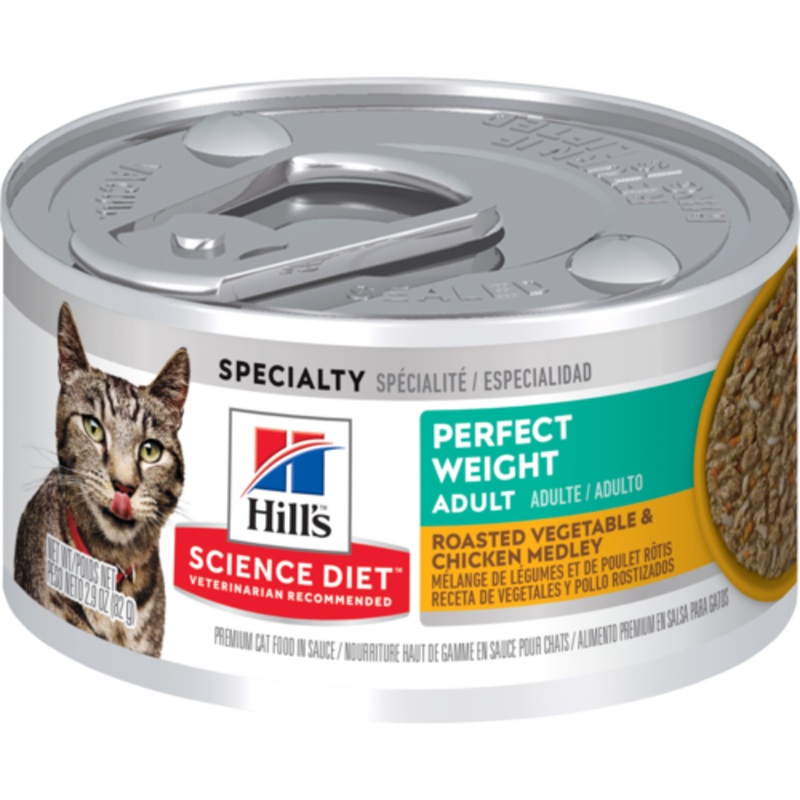 Hill’s Science Diet Adult Perfect Weight Roasted Vegetable & Chicken Medley Cat Can