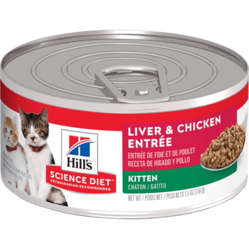 Hill’s Science Diet Kitten Canned Cat Food, Liver & Chicken Entre Wet Cat Food