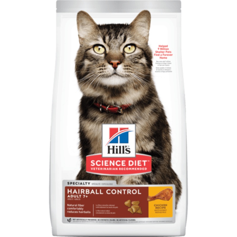 Hill’s Science Diet Senior 7+ Hairball Control Chicken Recipe Dry Cat Food