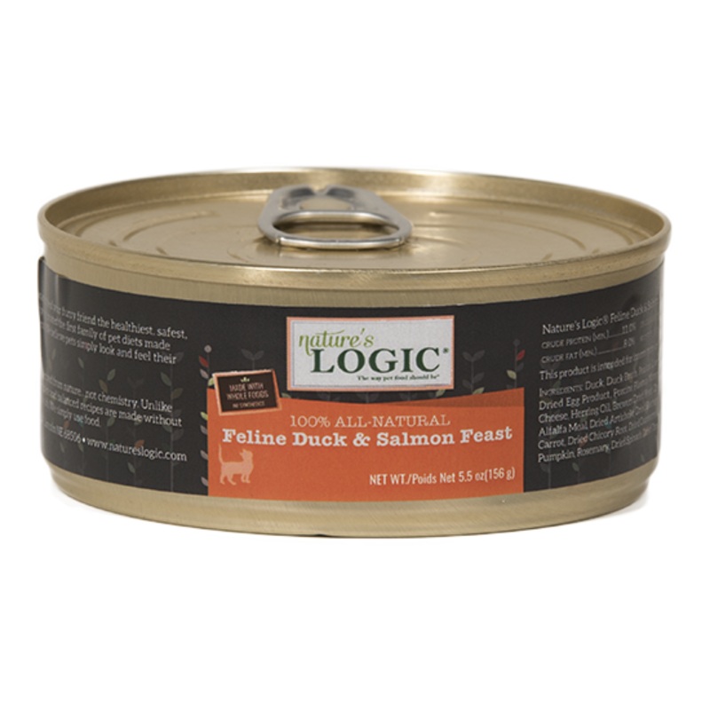 Nature’s Logic Feline Grain Free Duck and Salmon Feast Canned Cat Food