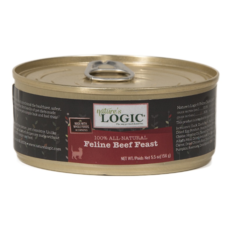 Nature’s Logic Grain Free Feline Beef Feast Canned Cat Food