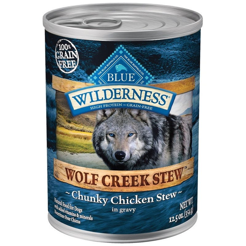 Blue Buffalo Wilderness Wolf Creek Stew Chunky Chicken Stew Canned Dog Food