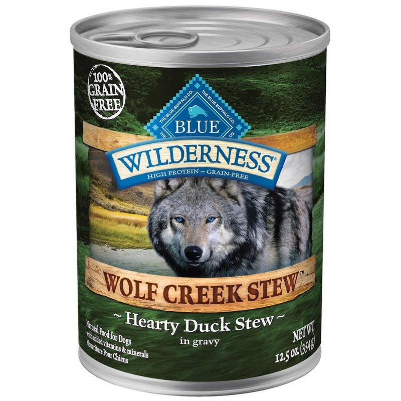 Blue Buffalo Wilderness Wolf Creek Stew Hearty Duck Stew Canned Dog Food