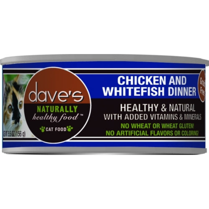 Dave’s Naturally Healthy Chicken and Whitefish Canned Cat Food