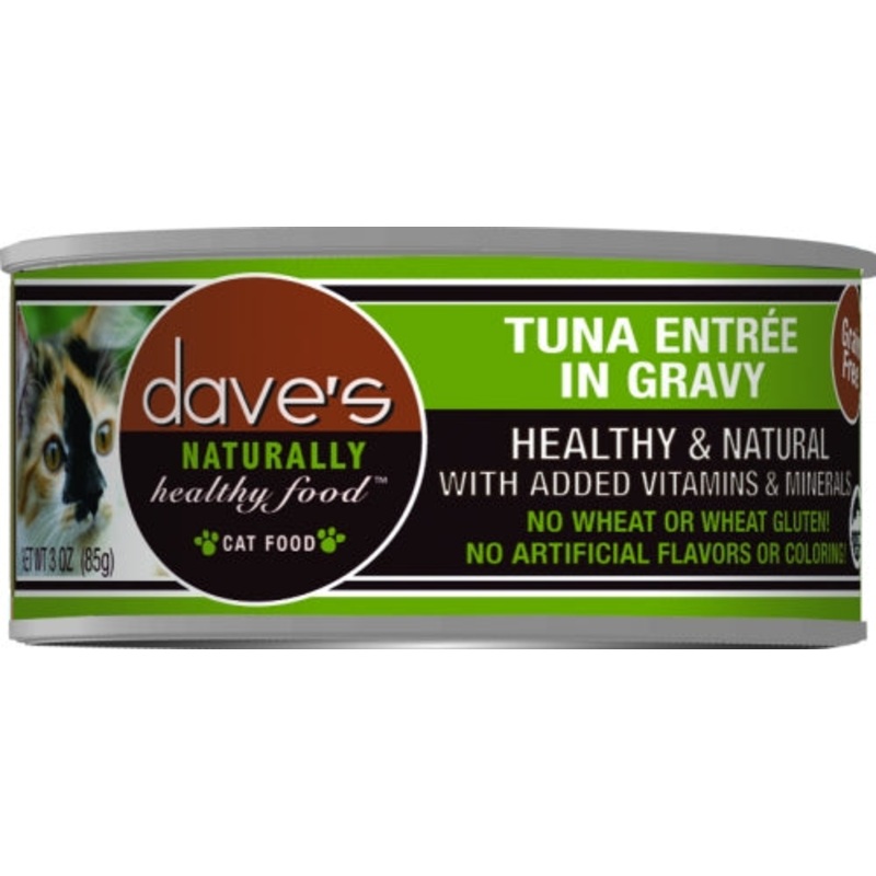 Dave’s Naturally Healthy Tuna Entree in Gravy Canned Cat Food