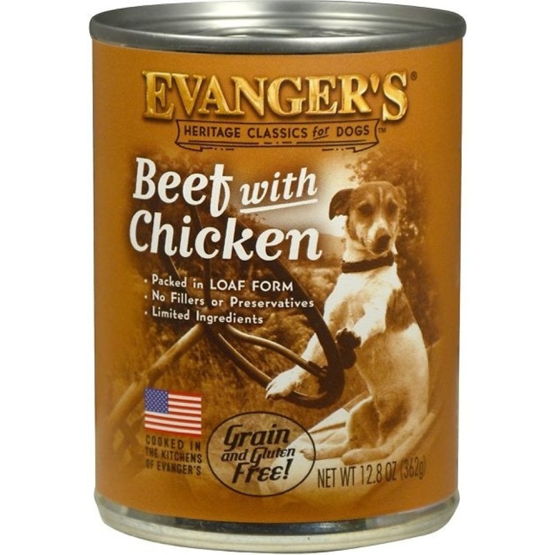 Evanger’s Beef with Chicken Canned Dog Food