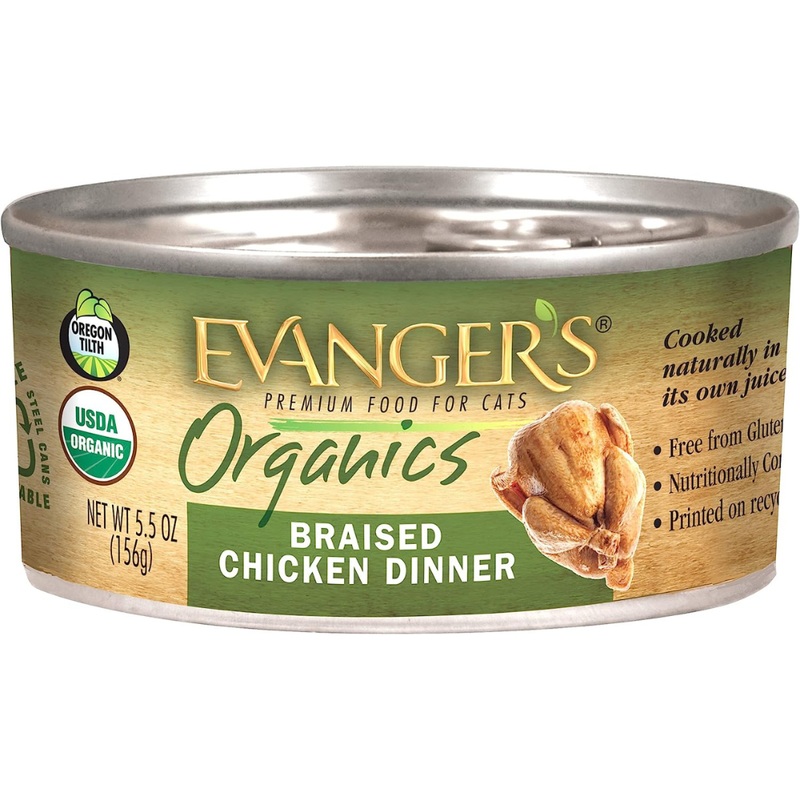 Evanger’s Organic Braised Chicken Canned Cat Food