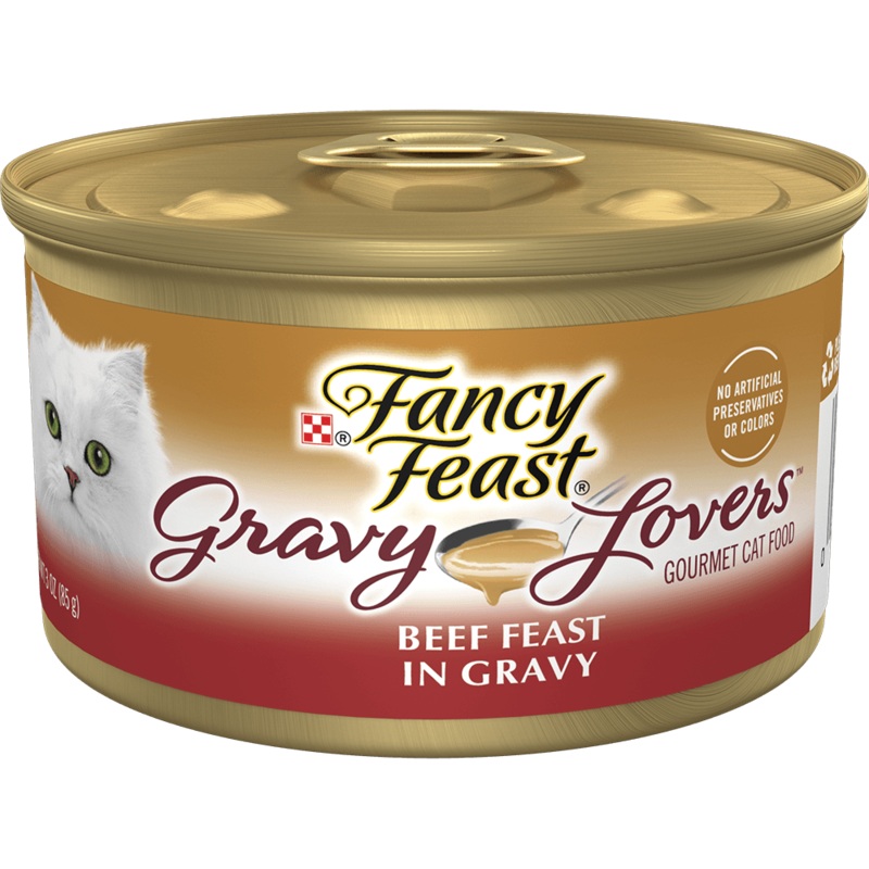 Fancy Feast Gravy Lovers Beef Feast in Roasted Beef Flavor Gravy Canned Cat Food