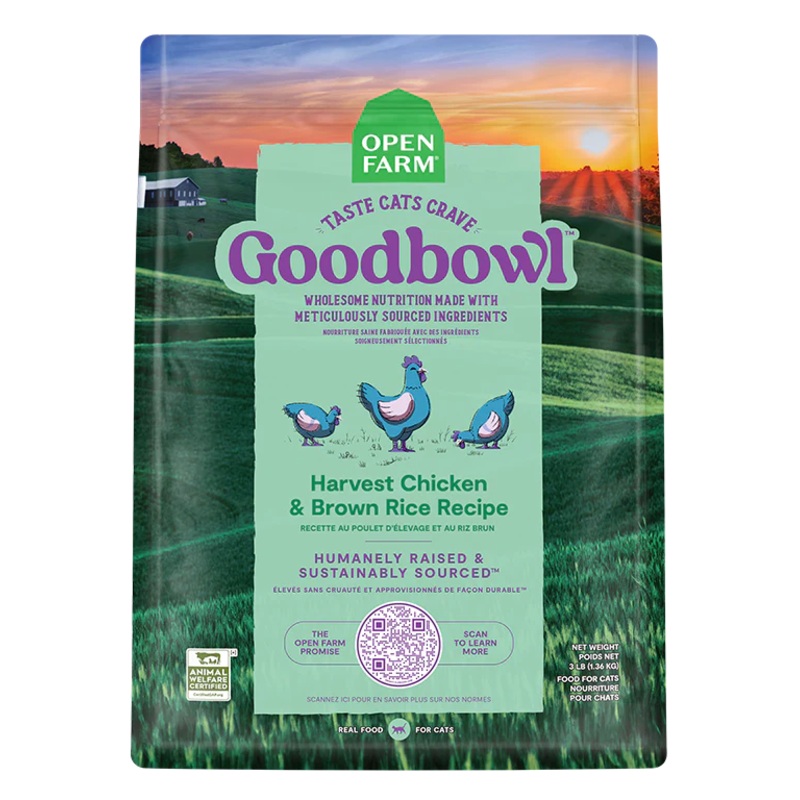 Open Farm Goodbowl Harvest Chicken & Brown Rice Recipe Cat Food