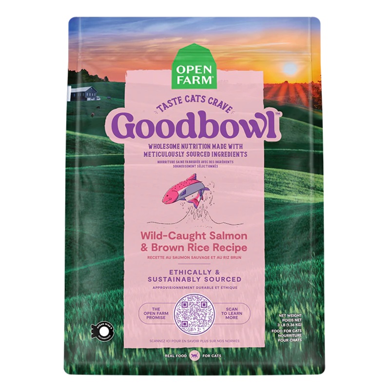 Open Farm Goodbowl Wild Caught Salmon & Brown Rice Recipe Cat Food