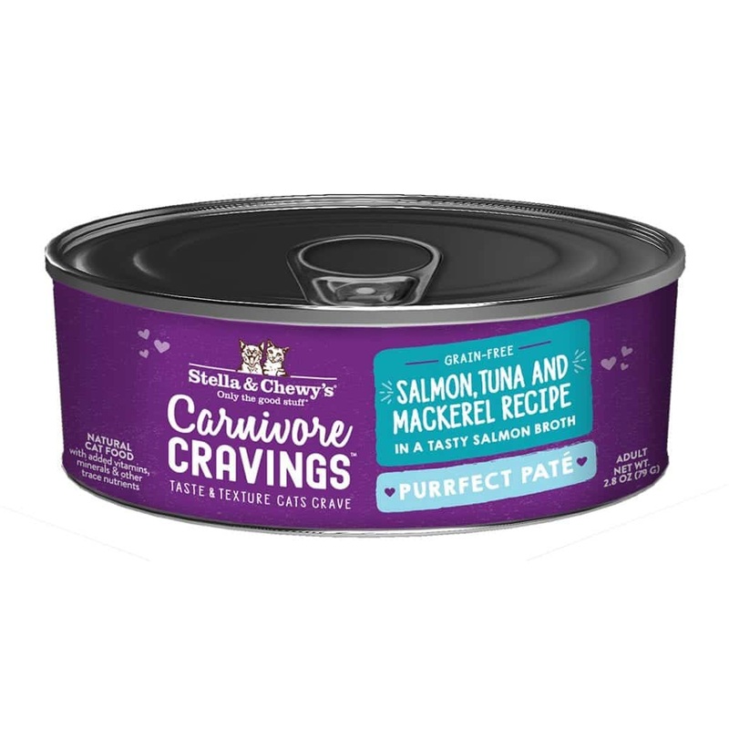 Stella & Chewy’s Canivore Cravings Salmon,Mackerel & Tuna Pate Canned Cat Food