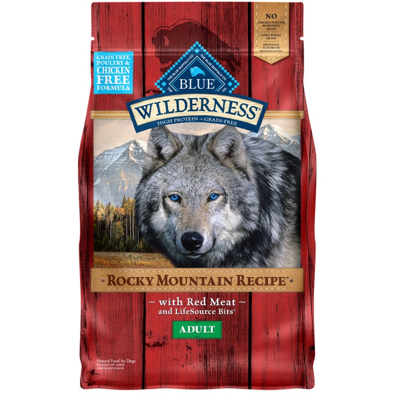 Blue Buffalo Wilderness Rocky Mountain Grain Free Red Meat High Protein Recipe Adult Dry Dog Food