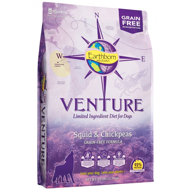 Earthborn Holistic Venture Grain Free Squid and Chickpea Dry Dog Food