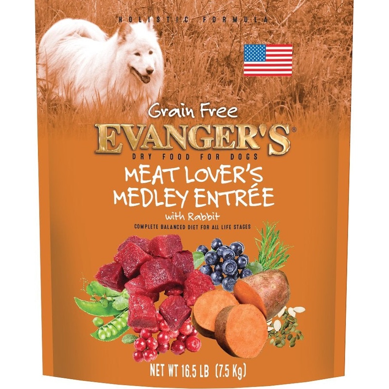 Evanger’s Grain Free Meat Lover’s Medley with Rabbit Dry Dog Food