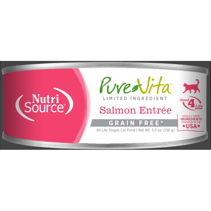 PureVita Grain Free 96% Real Salmon Entree Canned Cat Food
