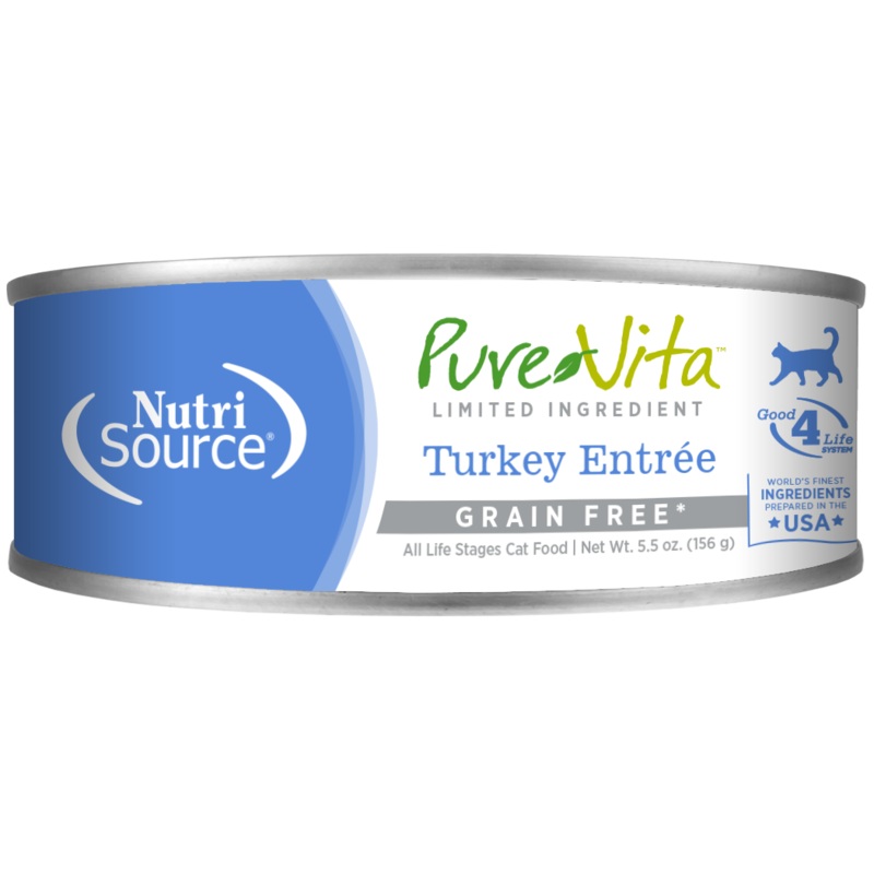 PureVita Grain Free 96% Real Turkey Entree Canned Cat Food