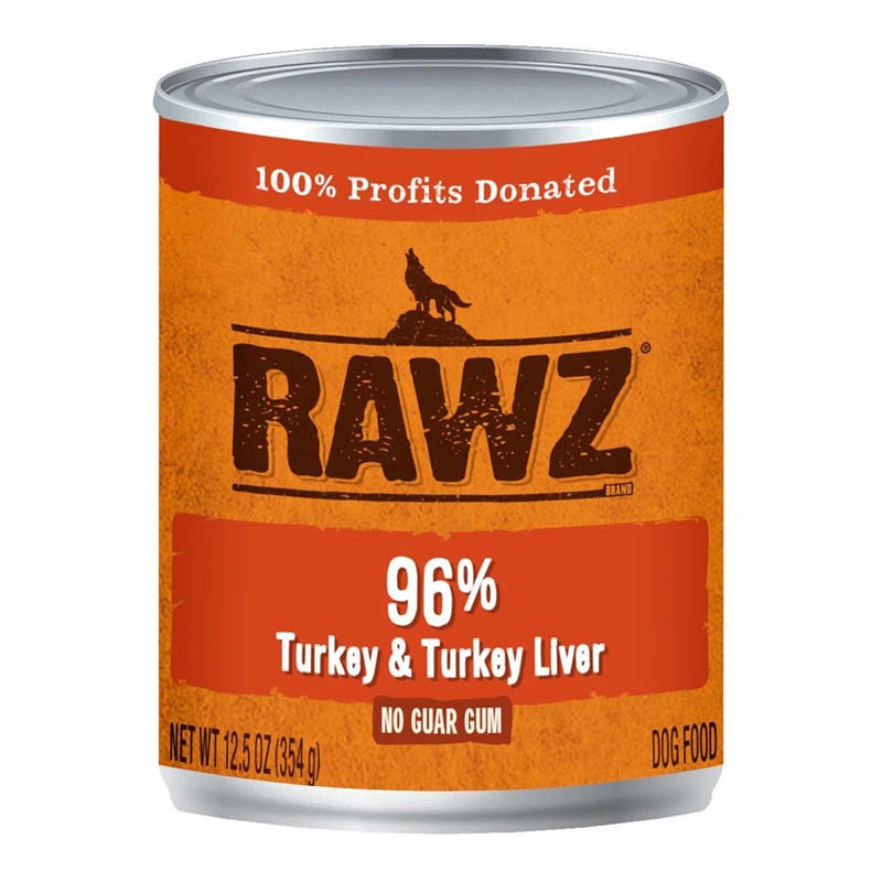 RAWZ 96% Turkey & Turkey Liver Canned Dog Food