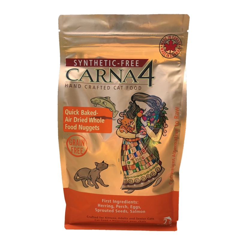 Carna4 Quick Baked Air Dried Grain Free Fish Dry Cat Food