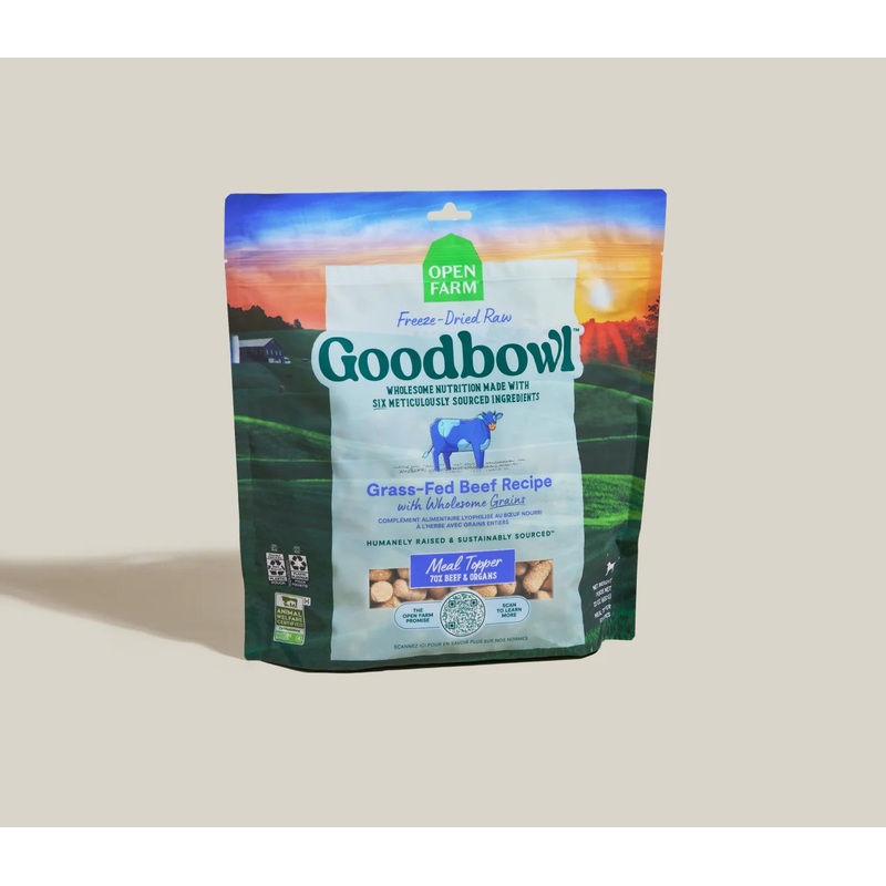 Open Farm Goodbowl Beef Recipe Freeze Dried Raw Topper for Dogs