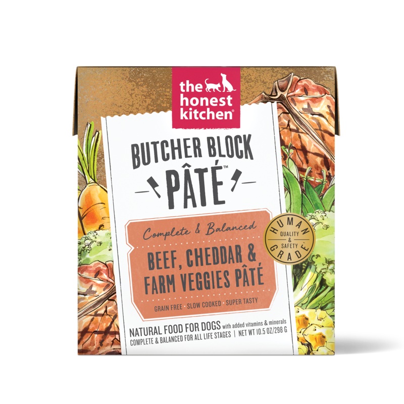 The Honest Kitchen Butcher Block Pate for Dogs Beef, Cheddar & Farm Veggies