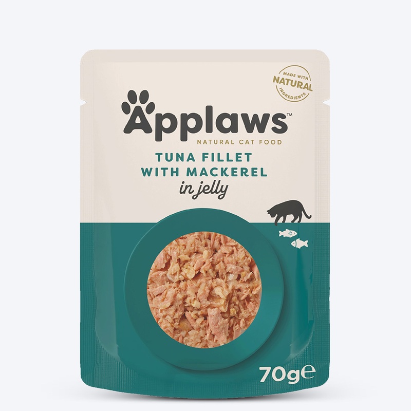 Applaws Natural 55% Tuna with 8.5% Mackerel in Jelly Wet Cat Food – 70 g