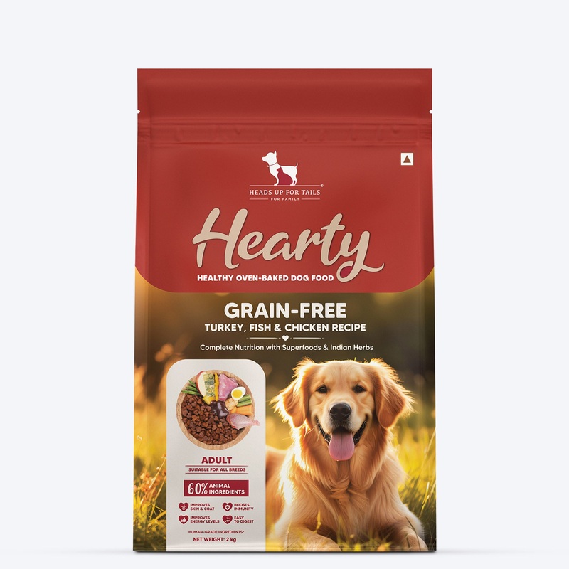 Hearty Turkey, Fish & Chicken Grain-Free Oven-Baked Adult Dog Food – All Breeds