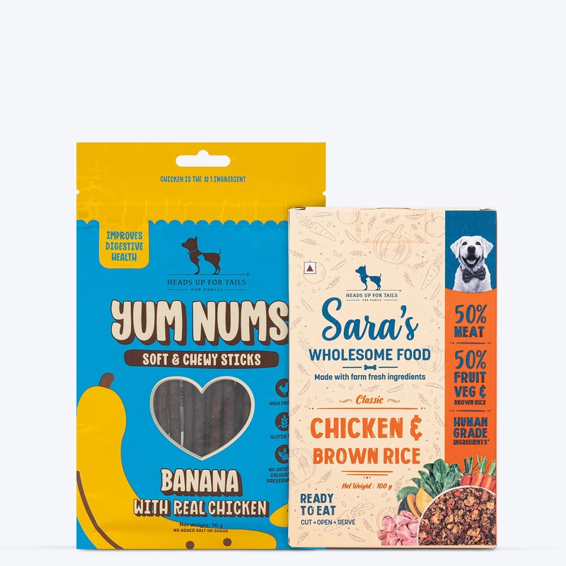 HUFT YumFusion Treat & Wet Food Combo: Banana & Chicken With Brown Rice Feast For Dogs