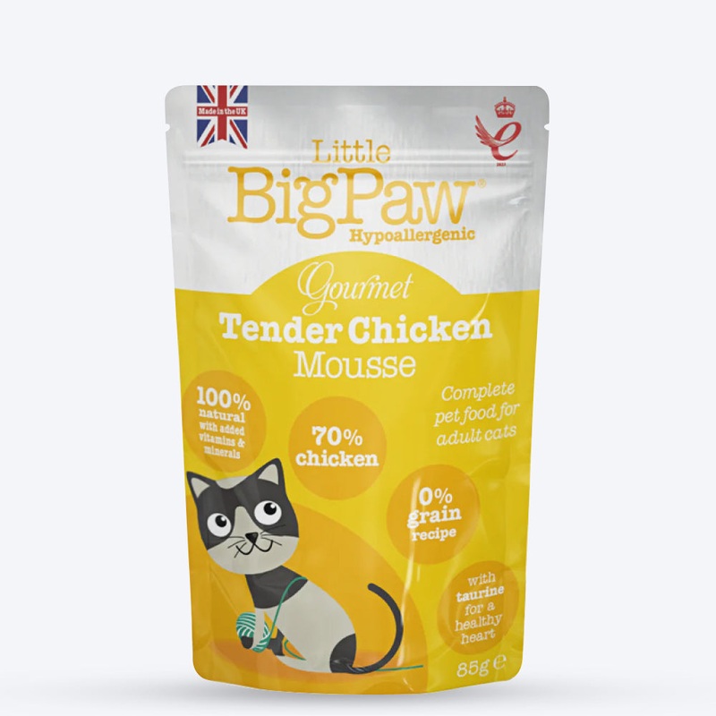 Little BigPaw Chicken Mousse (Gourmet Tender) Wet Adult Cat Food – 85 g
