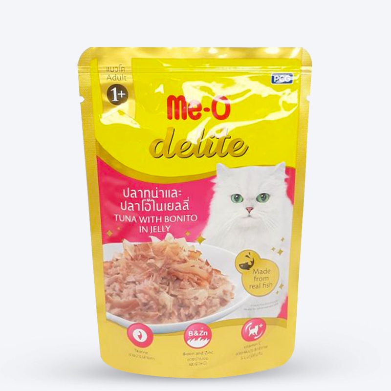 Me-O Delite Tuna With Bonito in Jelly Wet Cat Food – 70 g packs