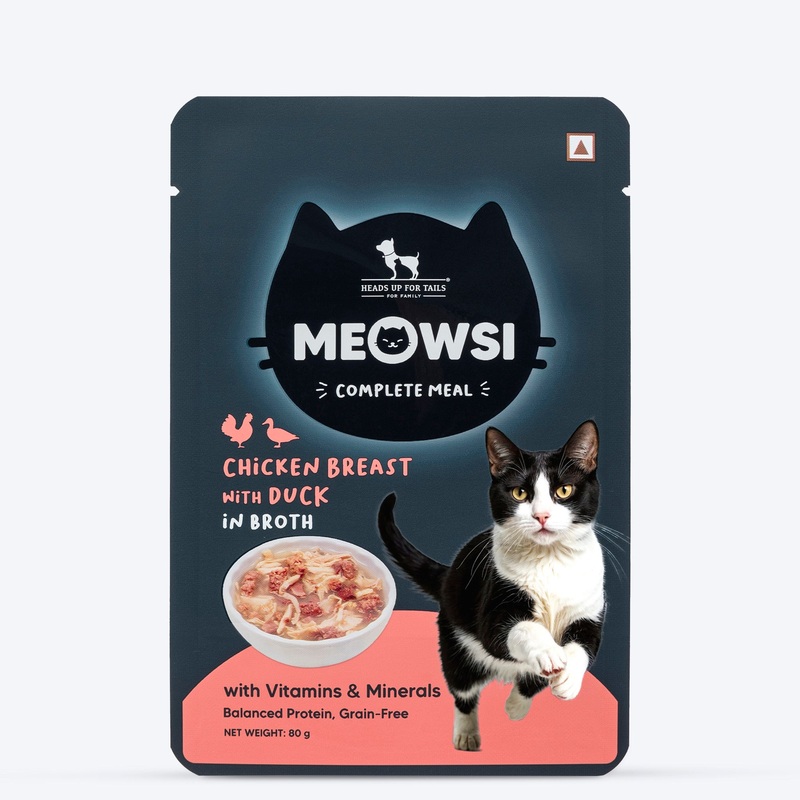 Meowsi by HUFT Chicken Breast With Duck In Broth Cat Wet Food – 80 gm