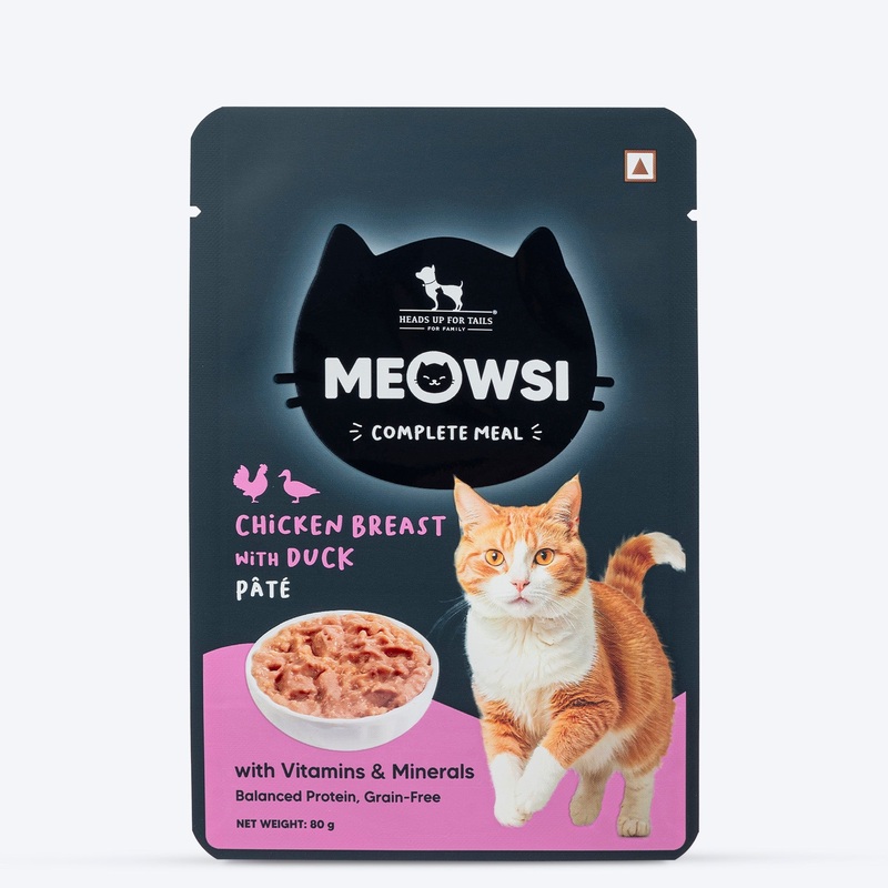 Meowsi by HUFT Chicken Breast With Duck Pate Cat Wet Food – 80 gm