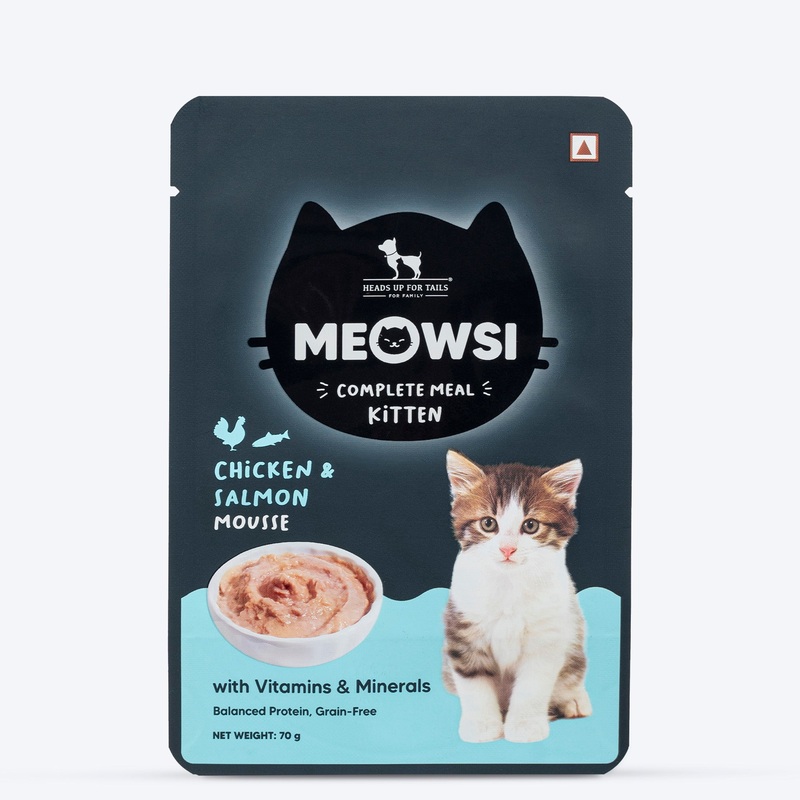 Meowsi by HUFT Chicken & Salmon Mousse Kitten Wet Food – 70 gm
