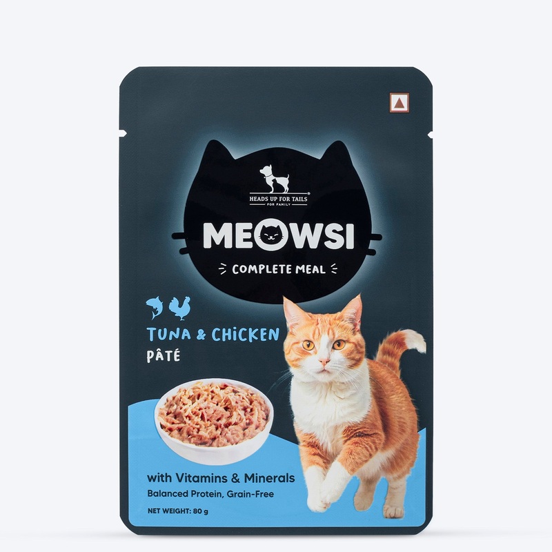 Meowsi by HUFT Tuna & Chicken Pate Cat Wet Food – 80 gm