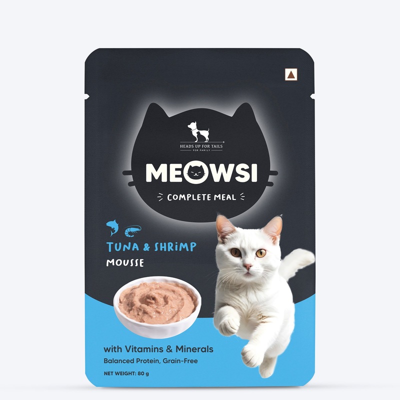 Meowsi by HUFT Tuna & Shrimp Mousse Cat Wet Food – 80 gm
