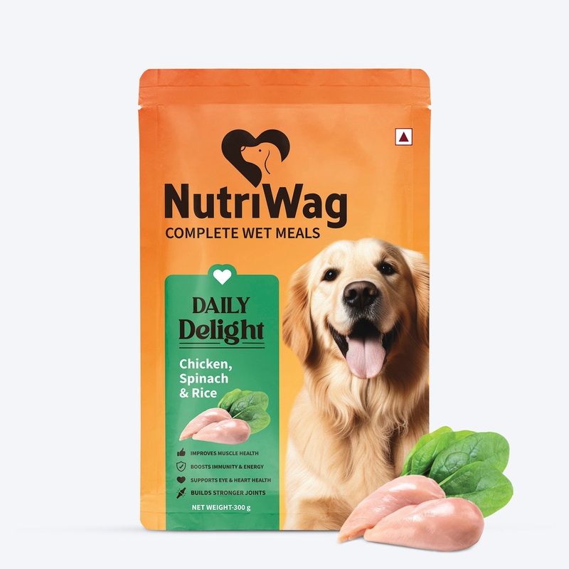NutriWag Complete Wet Meals With Chicken, Rice & Spinach For Dog – 300g