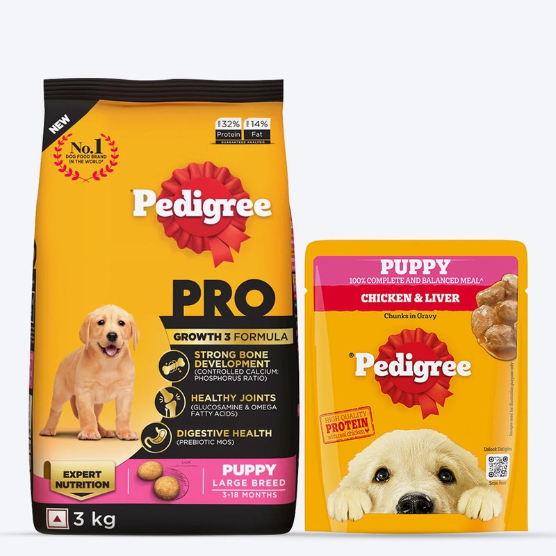 Pedigree Pro Puppy Food Combo – Pack of 2
