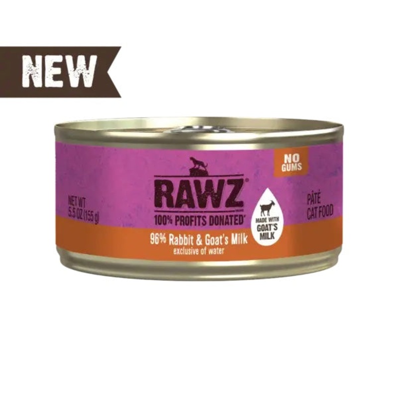 RAWZ 96% Rabbit & Goat’s Milk Pt Canned Cat Food