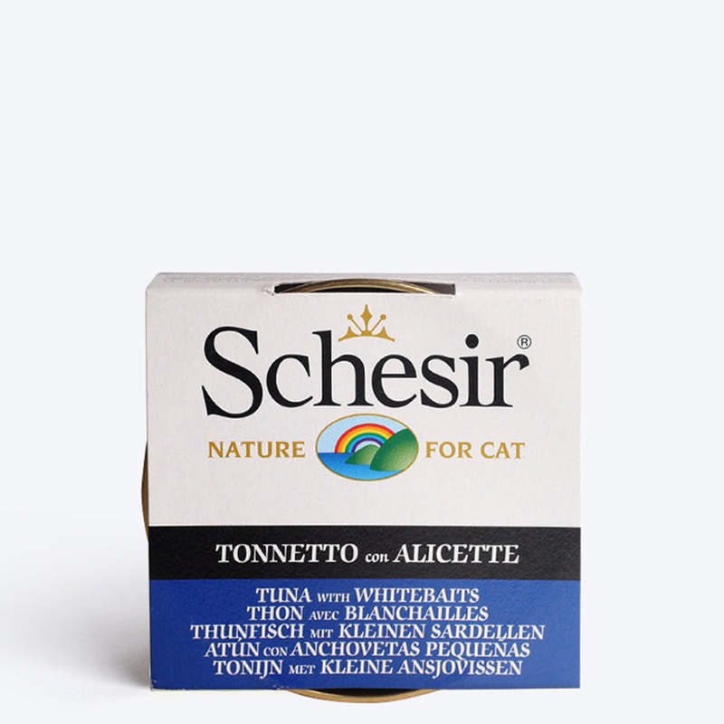 Schesir 51% Tuna With Whitebaits Wet Cat Food – 85 g